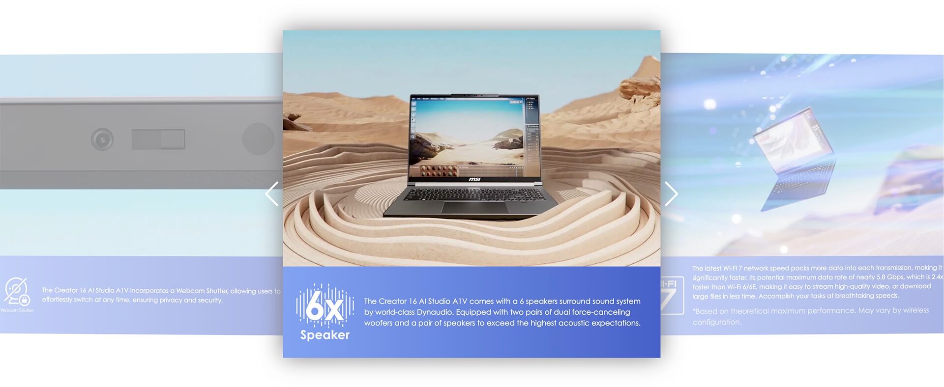 Msi Creator 16 Ai Studio Laptop Ai & Đồ Họa Chuyên Nghiệp Features 13