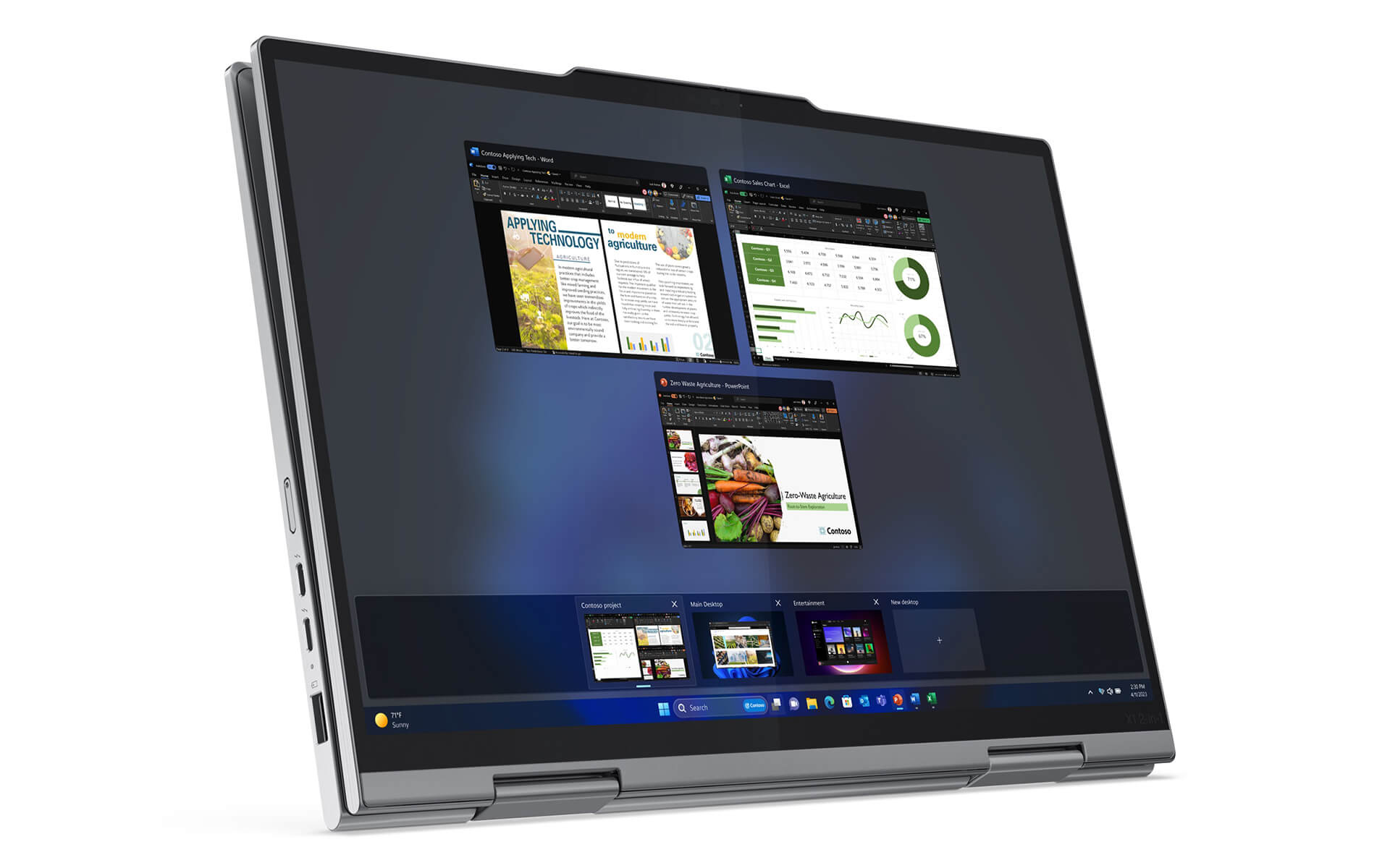 Thiết kế Lenovo ThinkPad X1 2-in-1 Gen 10 Aura Edition 2025 gập 360 độ
