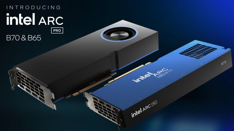 Intel Arc Pro B70 chạy 4 GPU có thể ngốn 720W khi suy luận AI