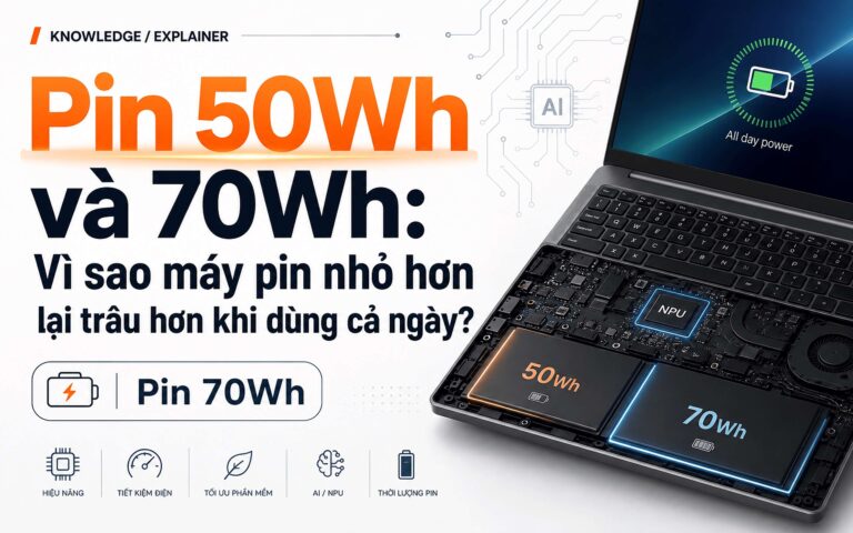 Pin 50wh Và 70wh Vì Sao Máy Pin Nhỏ Hơn Lại Trâu Hơn Khi Dùng Cả Ngày