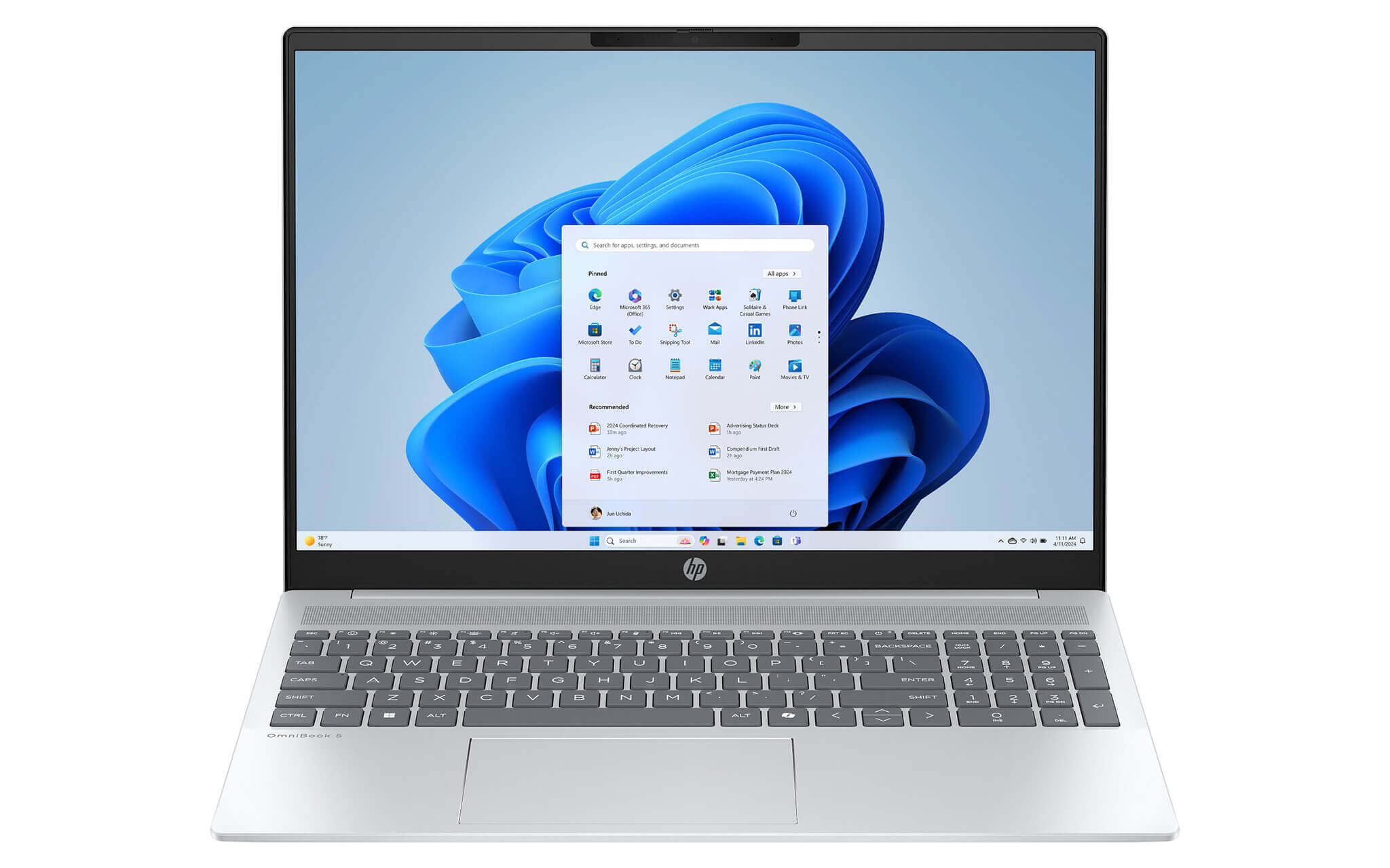 HP OmniBook 5 LaptopAI 16 inch - Màn hình 16 inch độ phân giải cao cho hình ảnh sắc