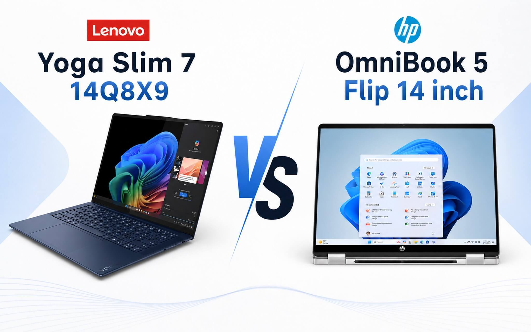 Lenovo Yoga Slim 7 và HP OmniBook 5 Flip: chọn ARM màn đẹp hay Intel tương thích?