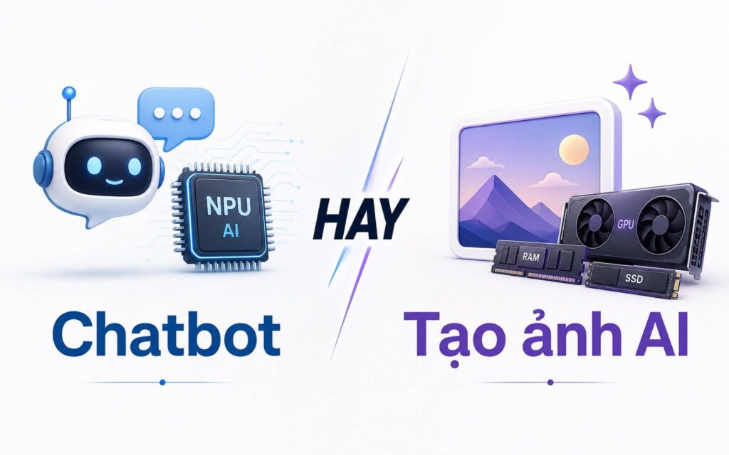 Vì sao 16GB RAM chạy chatbot mượt mà tạo ảnh lại hụt hơi?