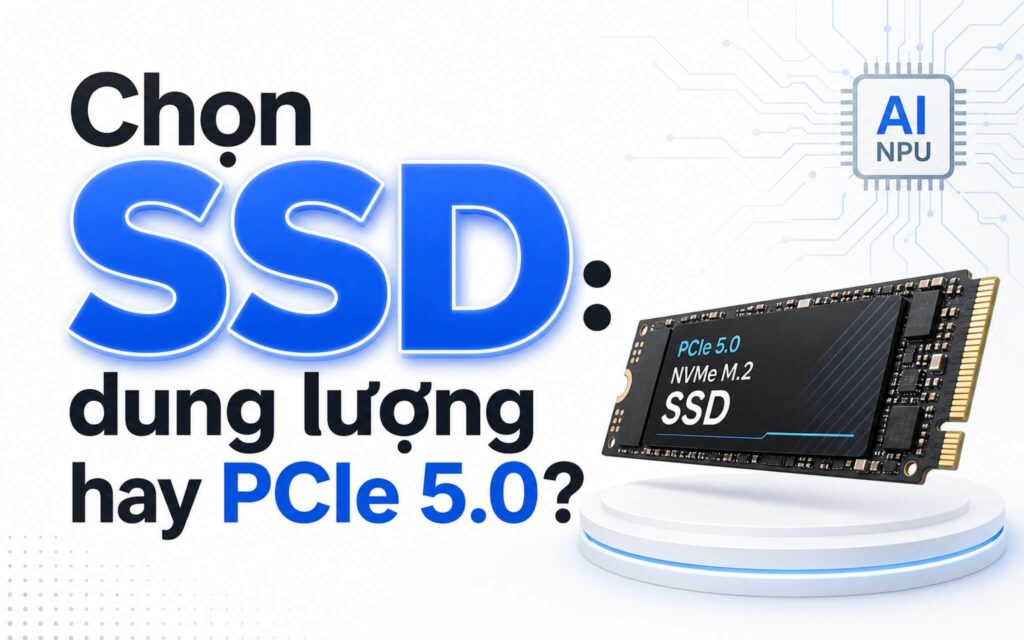 Chọn SSD cho laptop: Dung lượng mới là lựa chọn ưu tiên, không phải PCIe 5.0