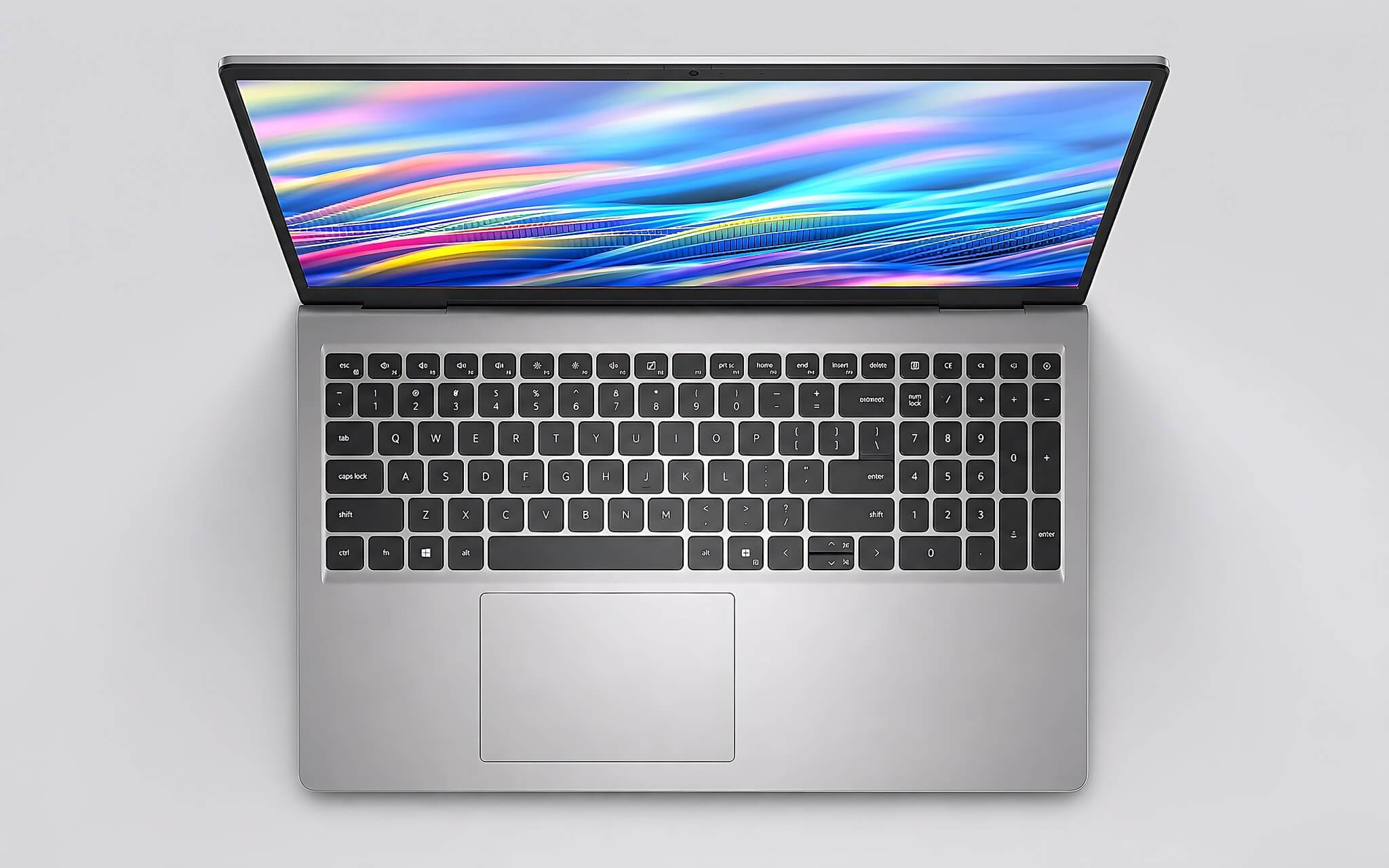 DELL 15 DC15250 - Aluminum (2025) - bàn phím full-size kèm phím số và bàn di chuột