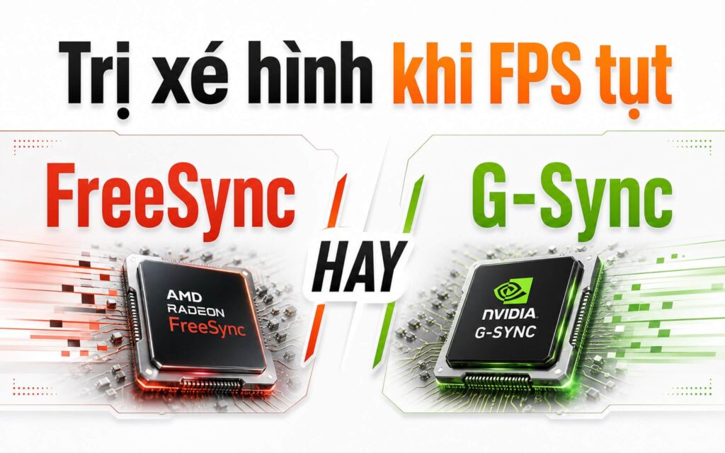 Chơi game bị xé hình trên laptop: chọn màn FreeSync hay G-Sync?