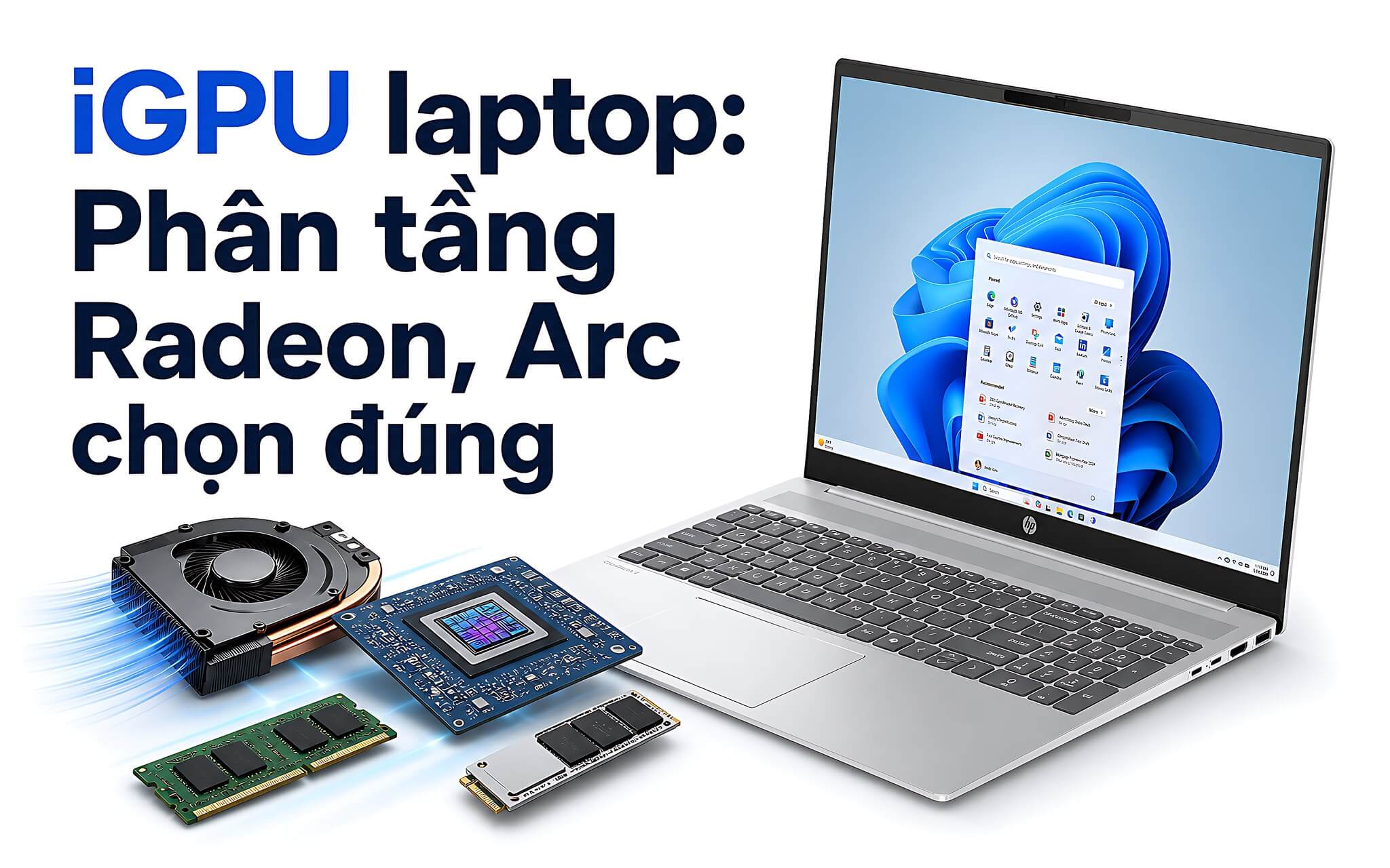 Laptop iGPU phân tầng Radeon và Arc