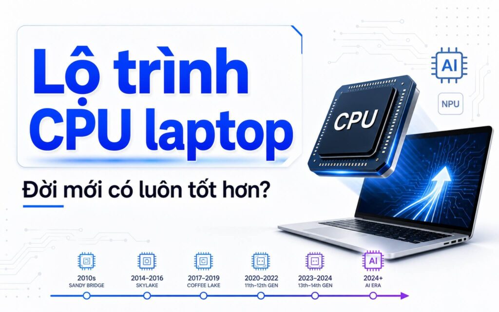 Lộ trình CPU laptop qua từng thế hệ: Đời mới hơn có luôn tốt hơn?