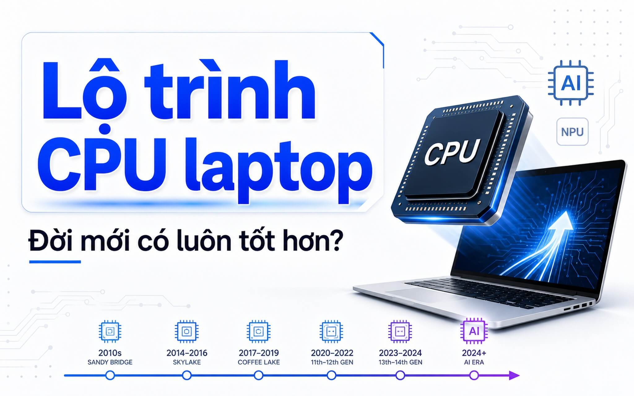 Lộ trình CPU laptop qua từng thế hệ: đời mới có luôn tốt hơn