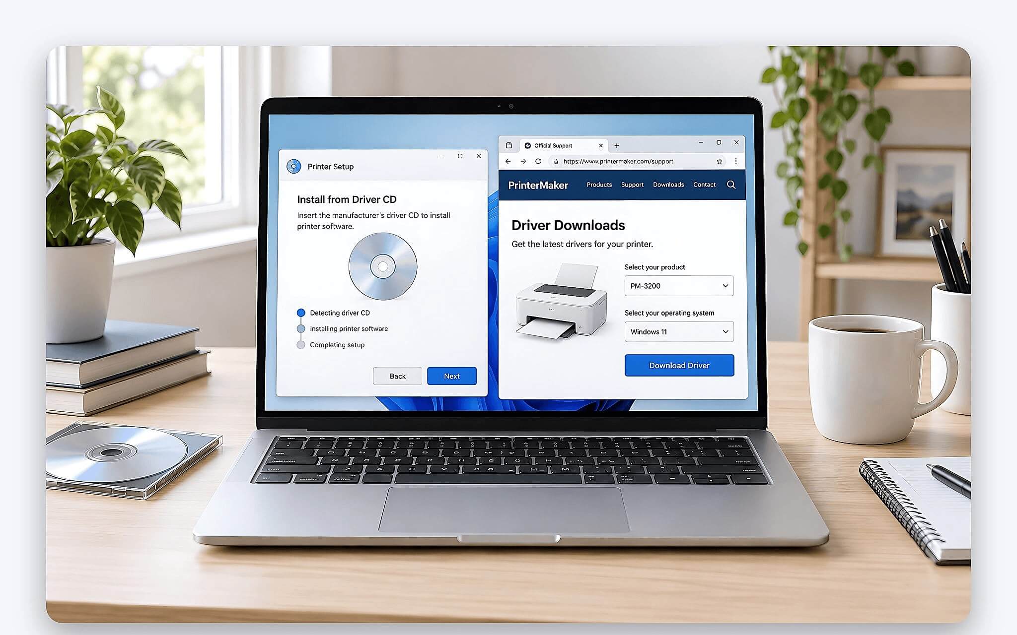Cài driver máy in từ đĩa CD quang so với tải tập tin từ website chính hãng Cài driver máy in từ đĩa CD quang so với tải tập tin từ website chính hãng