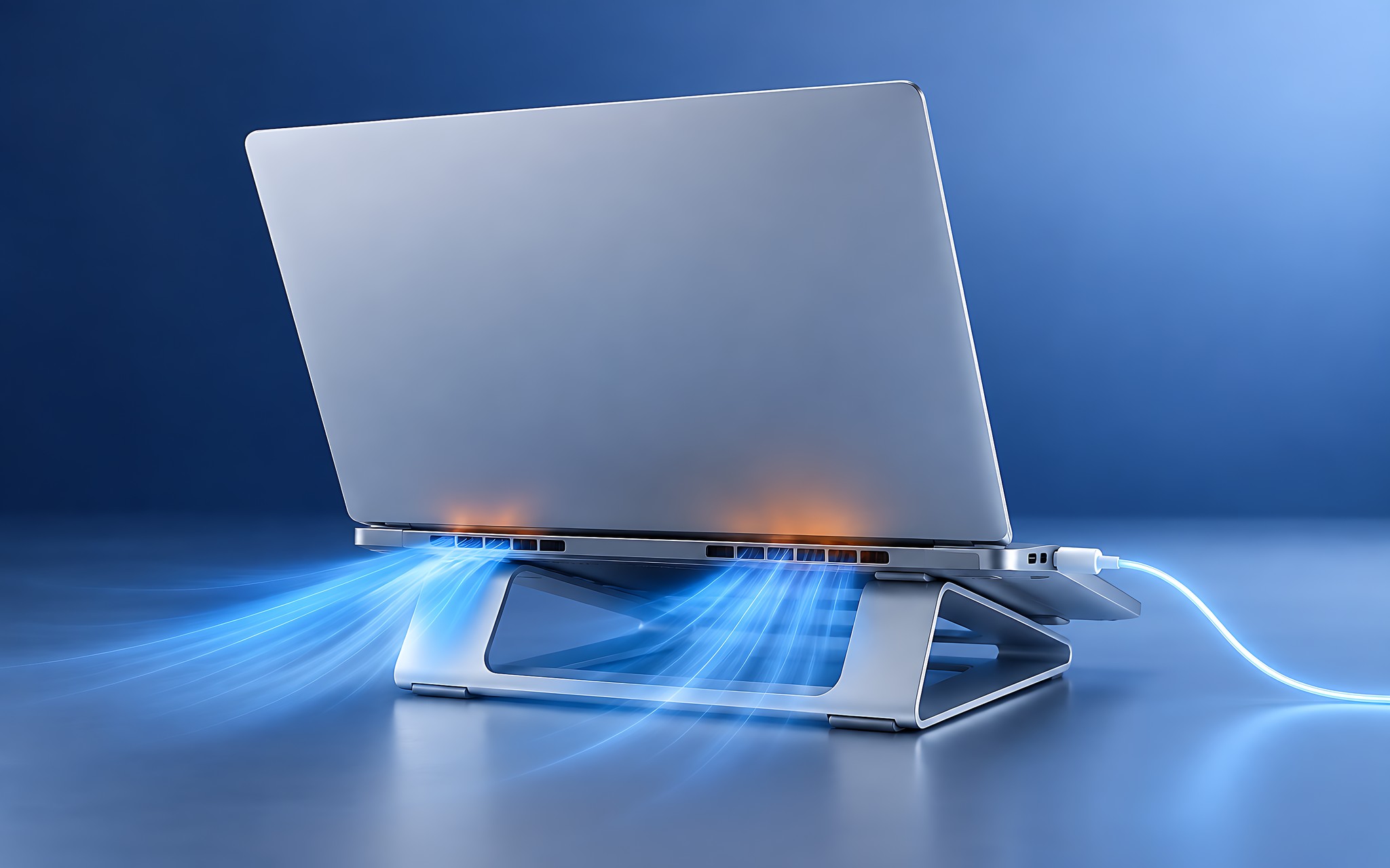 Laptop cắm sạc và tản nhiệt tốt khi HandBrake nén video trong thời gian dài