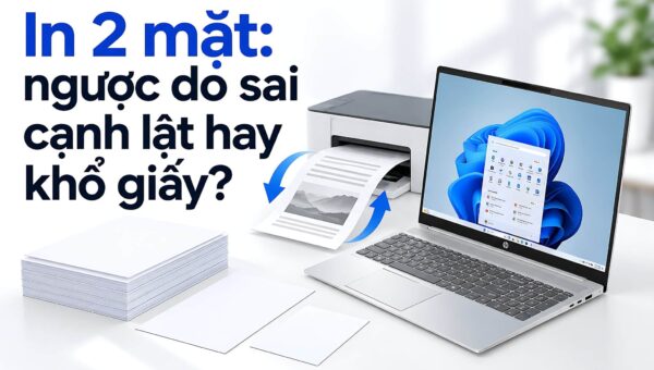 In 2 mặt – Cách chọn lật cạnh dài hay cạnh ngắn cho bản in đúng chiều