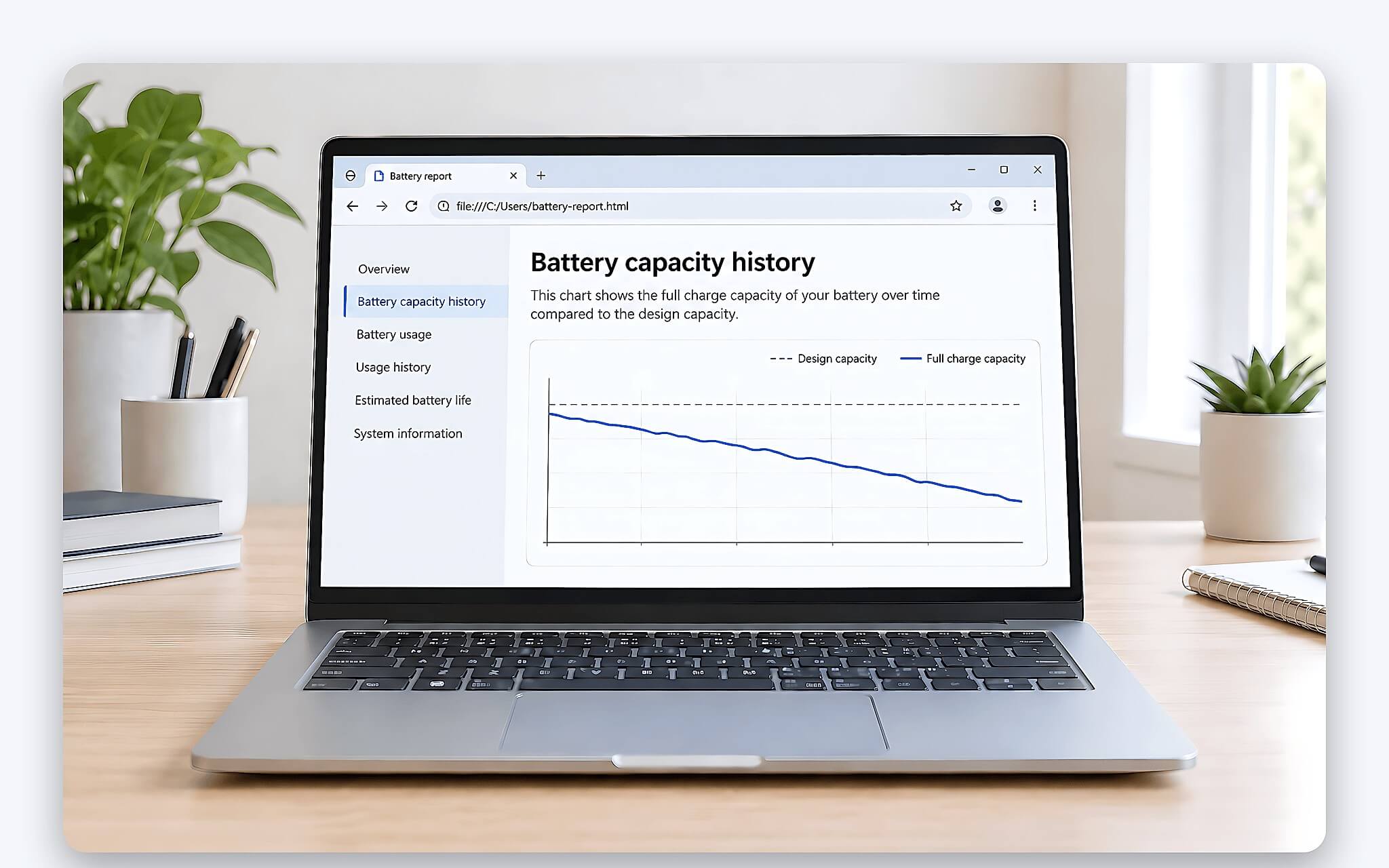 Kính lúp soi dấu hiệu phồng pin trên laptop cũ khi kiểm tra pin