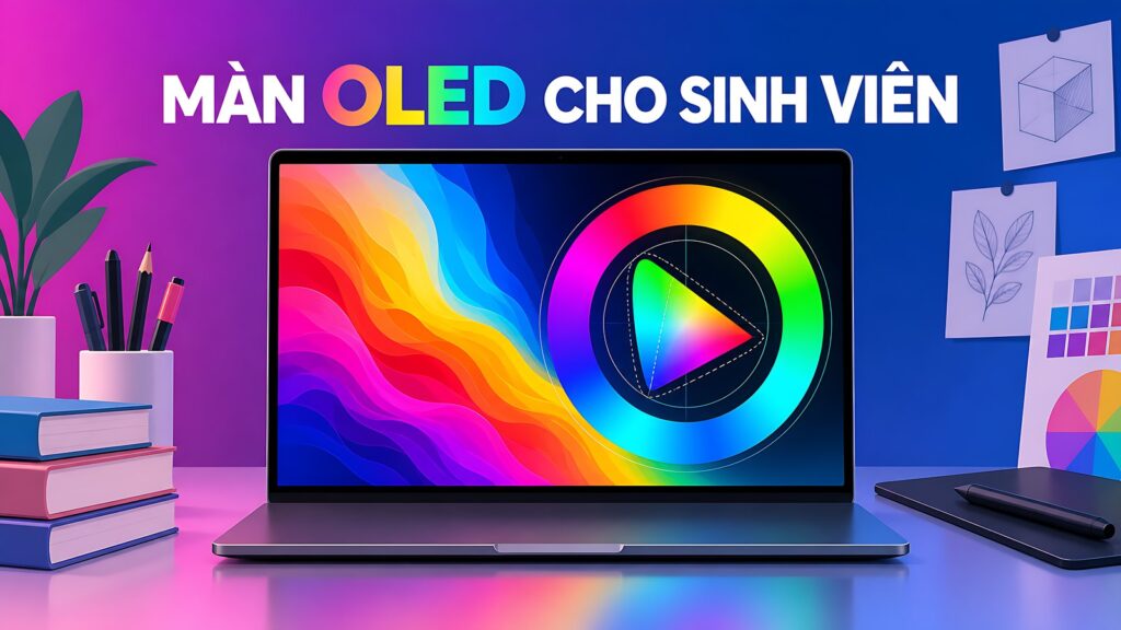 Laptop sinh viên làm đồ họa – Màn hình OLED chuẩn màu hay card rời mạnh?