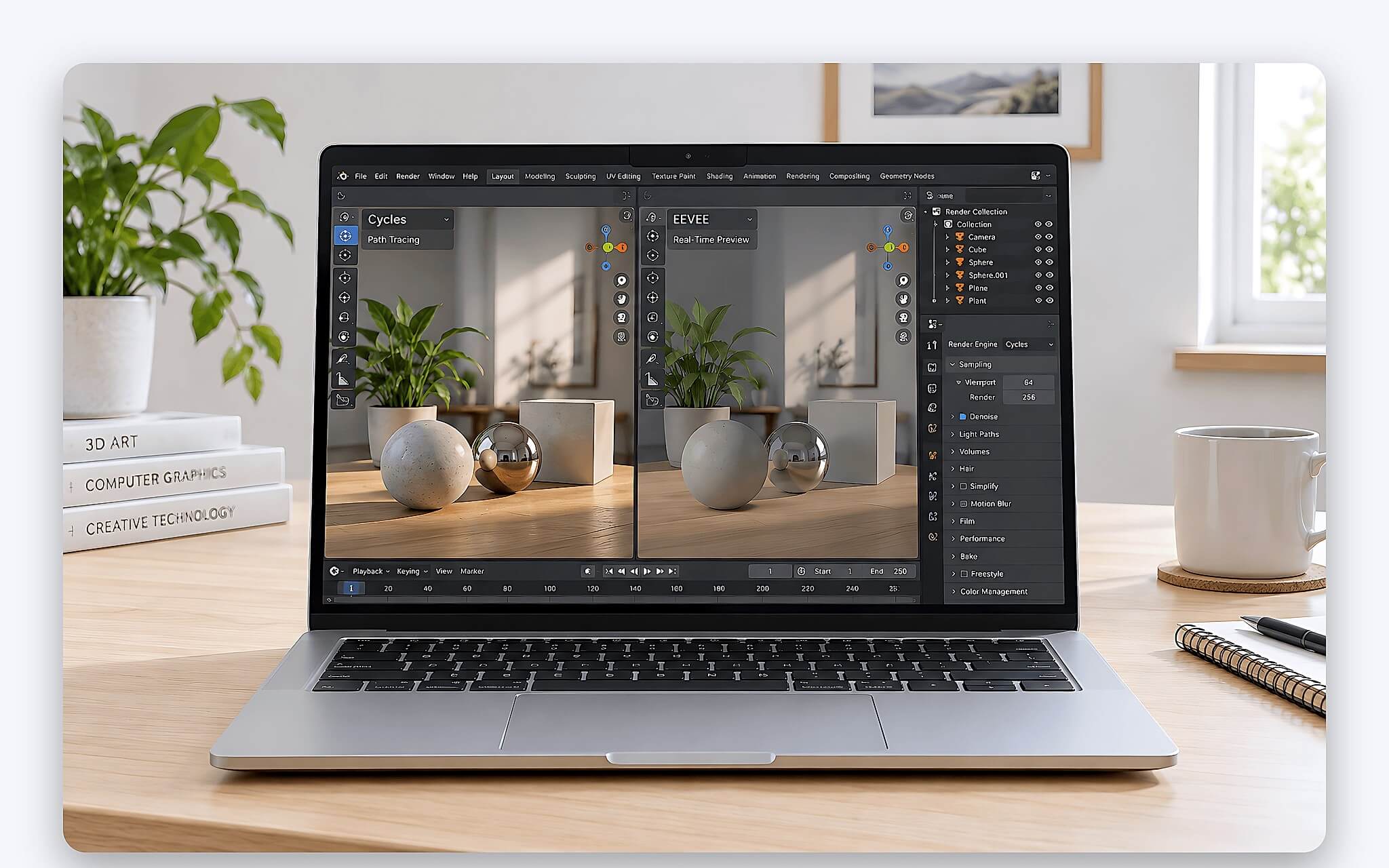 Cycles và EEVEE khác nhau thế nào khi render Blender trên laptop Cycles và EEVEE khác nhau thế nào khi render Blender trên laptop