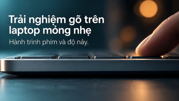Trải nghiệm gõ trên laptop mỏng nhẹ: Hành trình phím và độ nảy thực tế