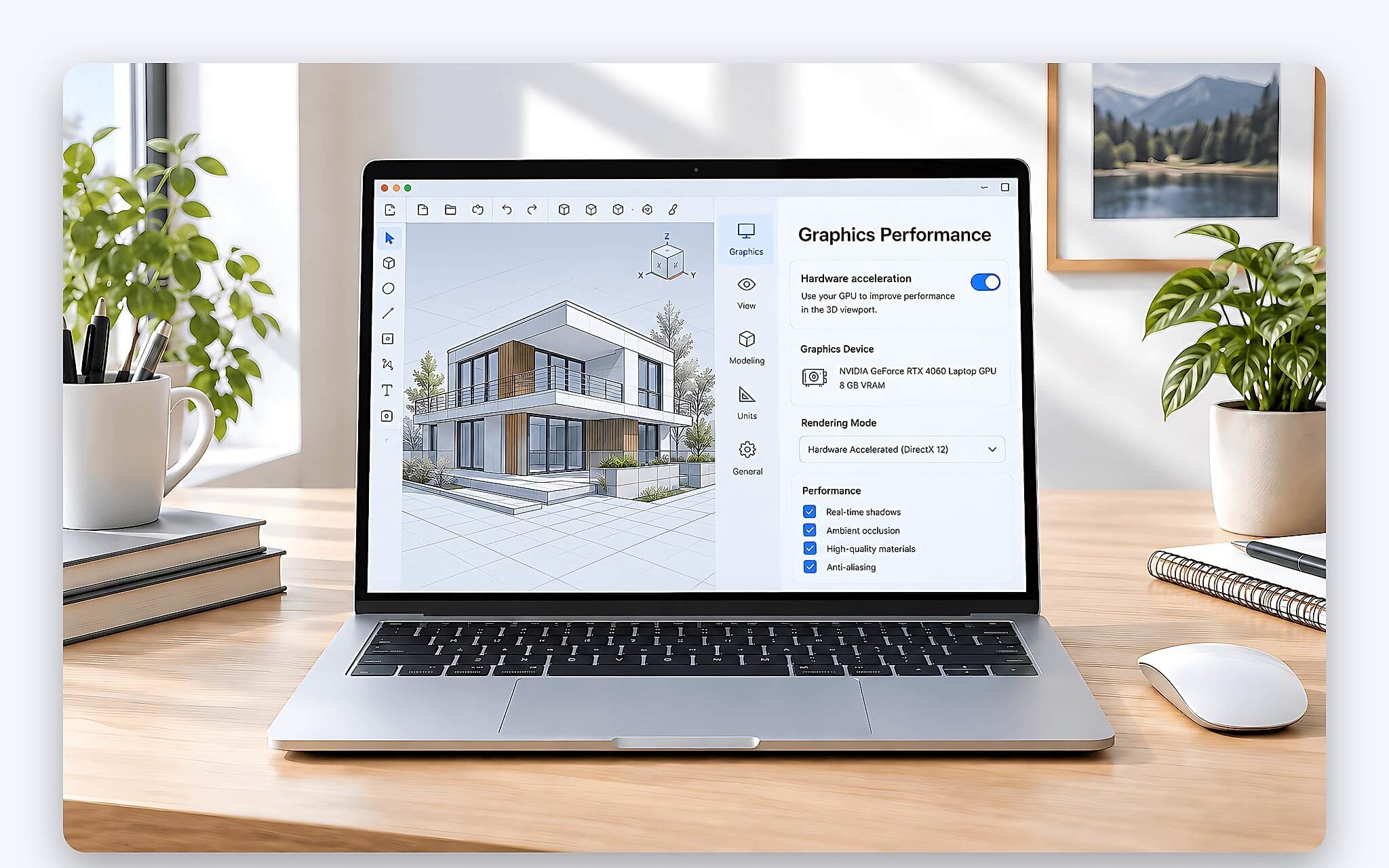 Cách bật Hardware Acceleration bằng lệnh GRAPHICSCONFIG ngay trong AutoCAD