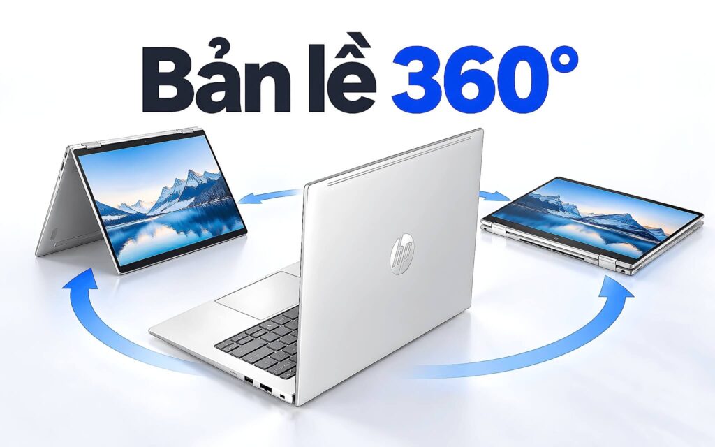 Bản lề laptop gập 360 độ - Trục ma sát, cáp màn hình và độ bền thực tế