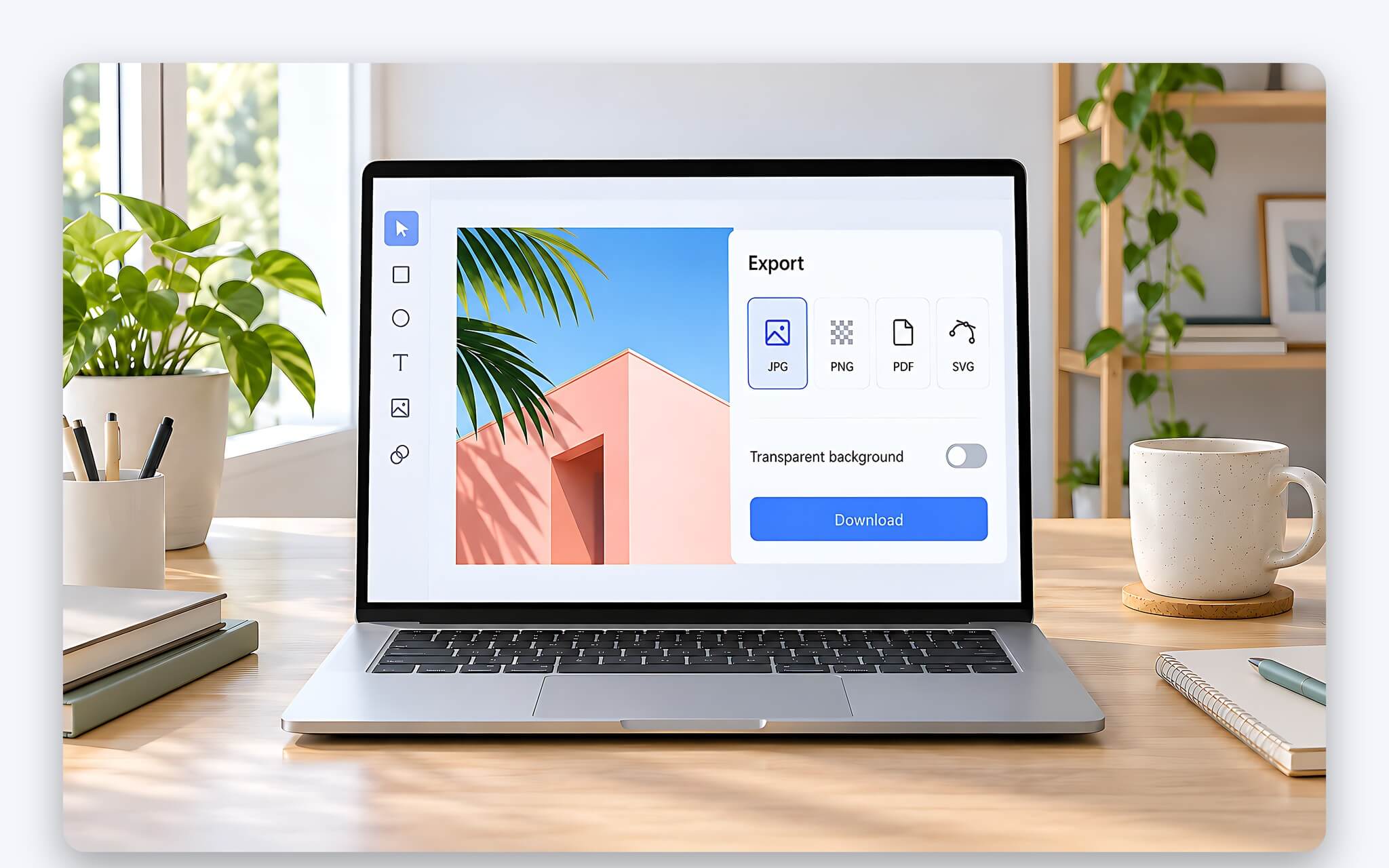 Chọn định dạng PDF, PNG hay JPG khi xuất file thiết kế trên Canva