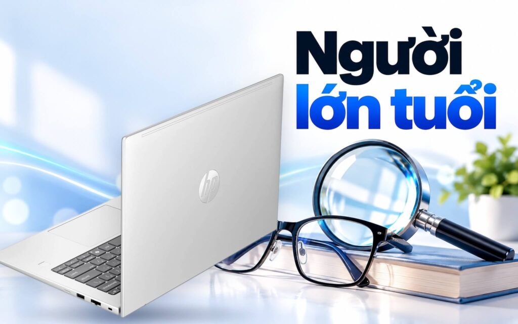 Laptop cho người lớn tuổi - Chỉnh cỡ chữ, kính lúp và tương phản Windows 11