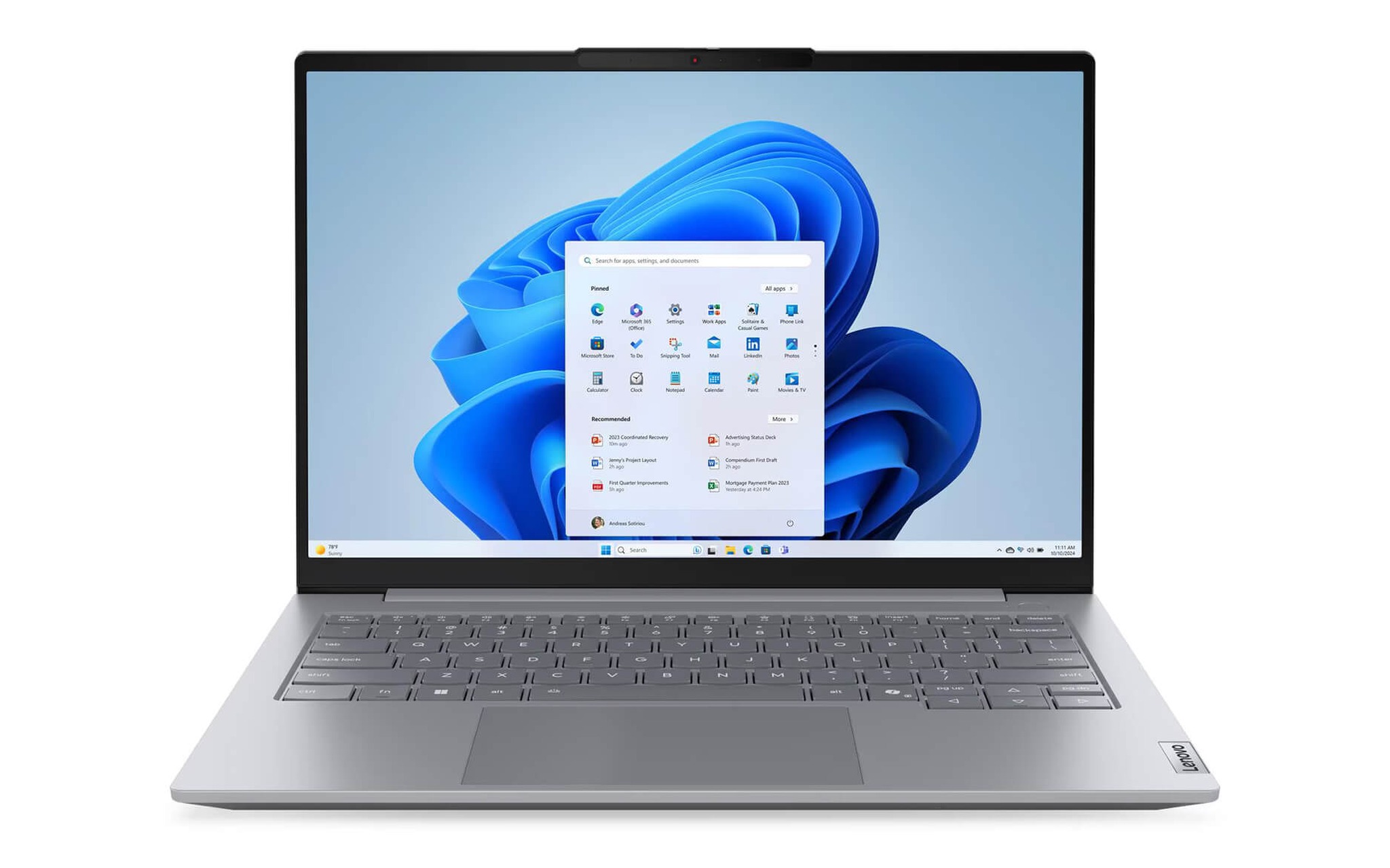 Lenovo ThinkBook 14 G8 IRL (2025) mặt trước, laptop có hai khe RAM SODIMM và hai khe SSD M.2